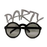 Gümüş Simli Party Yazılı Parti Gözlüğü Show 15X7 Cm