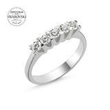 Gümüş Swarovski Zirconia Taşlı Beştaş Yüzük