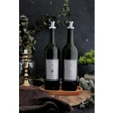 Gümüş Tasarım Amber 2'li 750 Ml Zeytinyağı Sıvıyağ Şişesi Yağdanlık Yağlık Stantsız