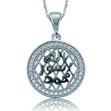 Gümüş Taşlı Mühr-ü Şerif Bayan Kolye SL1866