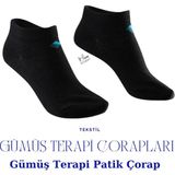 Gümüş Terapi Patik Çorap / Unisex Siyah - 39 - 42