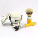 Gümüş Uçlu Sentetik Porsuk Ve 5 Kenar Başlıklı Uyumlu Jilet + Kapaklı Paslanmaz Çelik Tıraş Kasesi Ve Sabun > Premium Kırılmaz Reçine Saplar Islak Tıraş Makineleri İçin Harika Kırılmaz Reçine Saplar