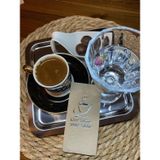 Gümüş Yaldızlı Kraft Kahve Bahane Sohbet Şahane Peçete 6x12 cm