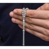 Gümüş Yuvarlak Küçük Boy Erkek Tesbih SL12642