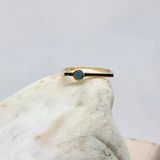 Gümüş Yüzük - 0.25 Ct Pırlanta Montörü (Firuze) Taşlı Kare Kol Tasarım 925 Ayar Gümüş Tektaş Yüzük