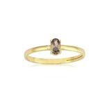 Gümüş Yüzük - 0.40 Karat Smoky Quartz Gümüş Tektaş Yüzük-Smoky Tektaş Hediyelik 925 Ayar Gümüş Yüzük