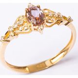 Gümüş Yüzük - 0.50 Karat Love Zultanit Taşlı Prenses 925 Ayar Gümüş Evlilik Teklifi Yüzüğü