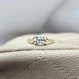 Gümüş Yüzük - 0.60 Karat Pırlanta Möntörü Swarovski Taşlı Tasarım 925 Ayar Gümüş Evlilik Yüzüğü
