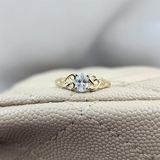 Gümüş Yüzük - 0.60 Karat Pırlanta Möntörü Swarovski Taşlı Tasarım 925 Ayar Gümüş Evlilik Yüzüğü