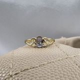 Gümüş Yüzük - 0.60 Karat Zultanit Taşlı Fantazi Modern Tasarım 925 Ayar Gümüş Evlilik Alyansı