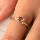 Gümüş Yüzük - 1.10 Karat Yan Zultanit Taşlı Octagon Swarovski 925 Ayar Gümüş Evlilik Teklifi Yüzüğü