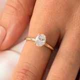 Gümüş Yüzük - 1.50 Karat Zirkon Tektaş 925 Ayar Gümüş Evlilik Teklifi Yüzüğü