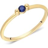Gümüş Yüzük - 925 Ayar 0.20 Ct Tektaş Mavi Safir Yüzük -Tel 925 Ayar Tek Taş Evlilik Teklifi Yüzüğü