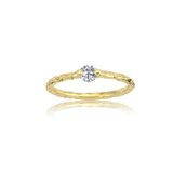 Gümüş Yüzük - Helen Otantik 0.25 Karat Swarovski Tektaş Yüzük-Eskitme 925 Ayar Hediyelik Gümüş Yüzük