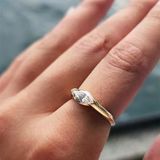 Gümüş Yüzük - Sadakat Yemini Swarovski Taşlı Evlilik Teklifi Yüzüğü - 925 Ayar Gümüş Hediyelik Yüzük