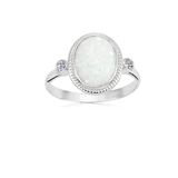 Gümüş Yüzük - Vintage Opal Taşlı 925 Ayar Gümüş Yüzük-Otantik Opal Taşlı Gümüş Yüzük-Hediyelik Yüzük