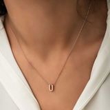Gumush Rose 3 Boyutlu Ü Harf Gümüş Kadın Kolye
