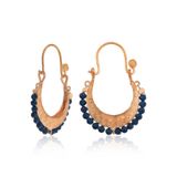 Gumush T4594 Lacivert Taşlı Bohem Gümüş Küpe