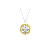 Gumush T4928 gümüş Gold Terazi Burcu Kolye