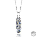 Gumush T7685 Swarovski Crystal Taşlı Salkım Kadın Gümüş Kolye