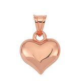 Gumush T7812 Küçük 3 Boyutlu Rose Kalp Kadın Gümüş Kolye Ucu