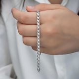 Gumush T8276 Pullu Zincir Kadın Gümüş Bileklik