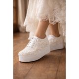 gumushoe Yüksek Dolgu Topuklu Convers Model Gelinlik Abiye Ayakkabı
