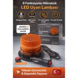 GUMUSONLINE Çakarlı Tepe Lambası Aç Kapa Düğmeli Mıknatıslı 8 Fonksiyonlu 10/80Volt
