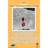 Gümüştel El Sanatları Sertifikalı Akik Doğal Taş Tasarım Kolye El Yapımı Kırmızı Kaplumbağa Obje Detay Aaa Kalite