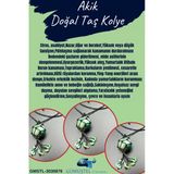 Gümüştel El Sanatları Sertifikalı Akik Doğal Taş Tasarım Kolye El Yapımı Örgü Model Aaa Kalite