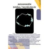 GÜMÜŞTEL EL SANATLARI Sertifikalı Akuamarin Doğal Taş El Yapımı Tasarım Bileklik