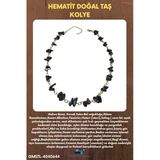 GÜMÜŞTEL EL SANATLARI Sertifikalı Hematit Doğal Taş Özel Tasarım Kolye