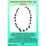 GÜMÜŞTEL EL SANATLARI Sertifikalı Kambaba Jasper Doğal Taş Özel Tasarım Kolye Aaa Kalite
