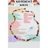 Gümüştel El Sanatları Sertifikalı Kız Öğrenci Kolyesi Kehribar Pembe Kuvars Kalsit Havlit Lapis Lazuli Akik