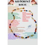 Gümüştel El Sanatları Sertifikalı Kız Öğrenci Kolyesi Kehribar Pembe Kuvars Kalsit Havlit Lapis Lazuli Akik