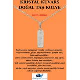 GÜMÜŞTEL EL SANATLARI Sertifikalı Kristal Kuvars Doğal Taş Kolye Özel Kesim