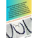 Gümüştel El Sanatları Sertifikalı Lapis Lazuli Doğal Taş Tasarım Kolye