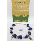 GÜMÜŞTEL EL SANATLARI Sertifikalı Lapis Lazuli Taşı Bileklik Orijinal Doğal Taş Tasarım Bileklik