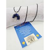 GÜMÜŞTEL EL SANATLARI Sertifikalı Lapis Lazuli Taşı Hayat Ağacı Kolye Orijinal Doğal Taş