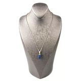 GÜMÜŞTEL EL SANATLARI Sertifikalı Lapis Lazuli Taşı Kolye Silindir Doğal Taş