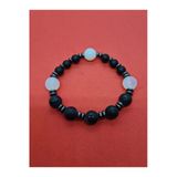 GÜMÜŞTEL EL SANATLARI Sertifikalı Opal, Obsidyen, Hematit, Oniks Doğal Taş Bileklik Tasarım
