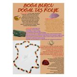 GÜMÜŞTEL EL SANATLARI Sertifikalı Özel Tasarım Boğa Burcu Kolye Kaplan Gözü Pembe Kuvars Aventurin Akik Kalsit