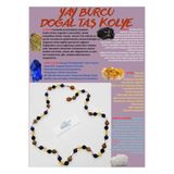 GÜMÜŞTEL EL SANATLARI Sertifikalı Özel Tasarım Yay Burcu Kolye Unakit Oniks Sitrin Lapis Lazuli Kristal Kuvars