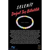 GÜMÜŞTEL EL SANATLARI Sertifikalı Renkli Selenit Doğal Taş Bileklik AAA Kalite Sürpriz Hediyeli