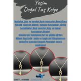GÜMÜŞTEL EL SANATLARI Sertifikalı Yeşim Mutluluk Taşı Doğal Taş Tasarım Kolye El Yapımı Örgü Model Aaa Kalite