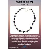 GÜMÜŞTEL EL SANATLARI Sertifikalı Yıldız Doğal Taş Özel Tasarım Kolye Lacivert Aaa Kalite Sürpriz Hediyeli