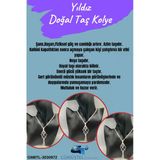 GÜMÜŞTEL EL SANATLARI Sertifikalı Yıldız Doğal Taş Tasarım Kolye El Yapımı Örgü Model Aaa Kalite