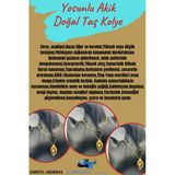 GÜMÜŞTEL EL SANATLARI Sertifikalı Yosunlu Akik Doğal Taş Tasarım Kolye