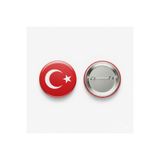 Gumustenevim Türk Bayrağı Ay Yıldızlı Rozet (10 Adet)
