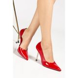 gümüştopuk Gold Topuklu Kadın Stiletto Ayakkabı